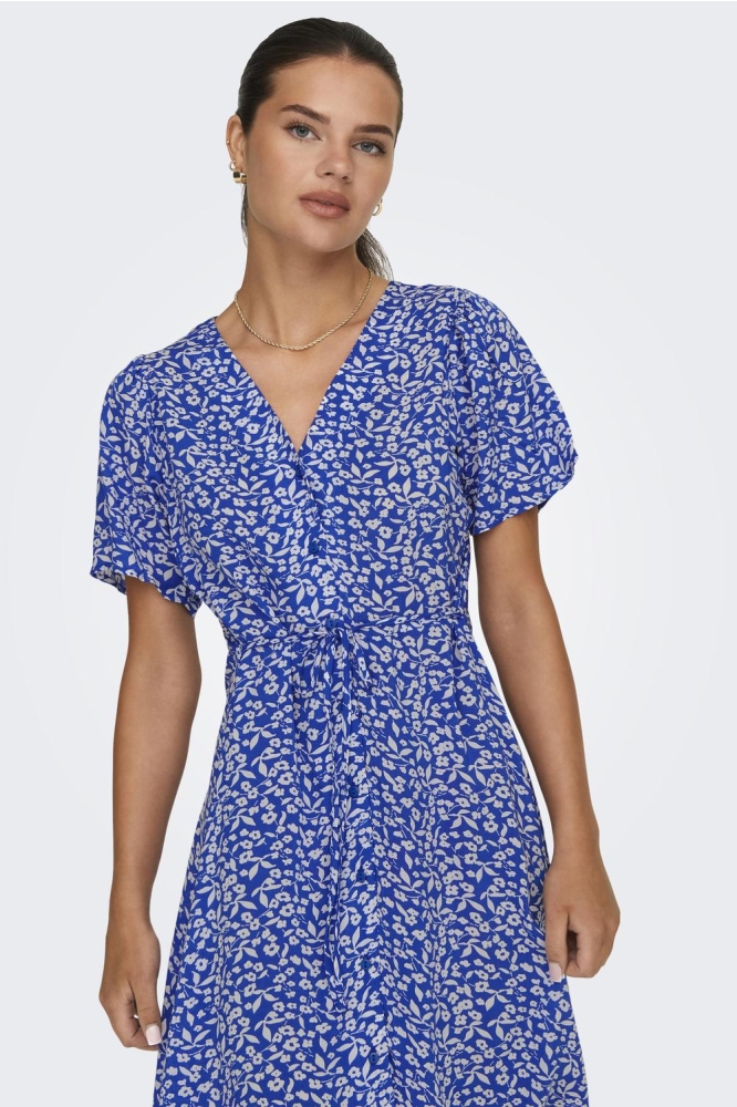 ONLEVIDA S/S SHORT DRESS WVN NOOS 15237382 NEBULAS BLUE/HANNA FLOW